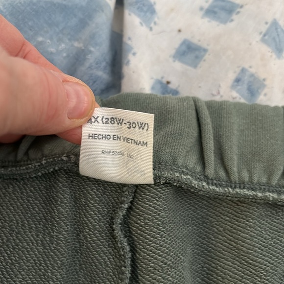 NWT Terra & Sky Green Knit Shorts Elastic Drawstring Waist Sweats 4X (28W-30W) - Picture 11 of 16